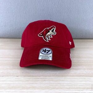 47 Brand Arizona Coyotes Clean‎ Up Women's Adjustable Baseball Cap Burgundy